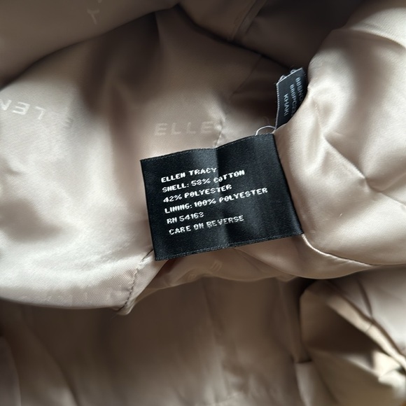 🍂Classic Ellen Tracy Beige Trench W/Belt Coat Size Petite Medium - Picture 6 of 7